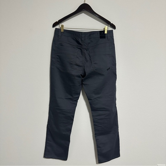 Prana Mens Pants Brion Slim Fit Size 32x32 Gray 5 Pocket Nylon Lightweight - Picture 10 of 10